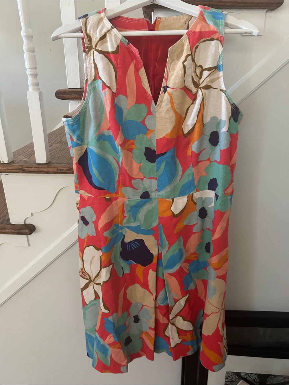 Worth Sleeveless Floral Dress in Coral, Teal, Navy, Cream